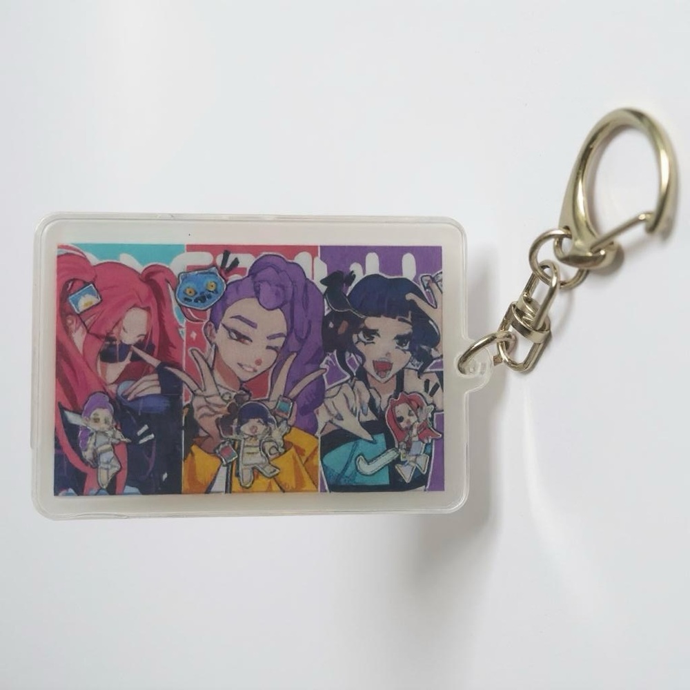 KPOP DEMON HUNTERS HUNTRIX ANIME RUMI ZOEY MIRA TIGER KEYCHAINS SET OF 2